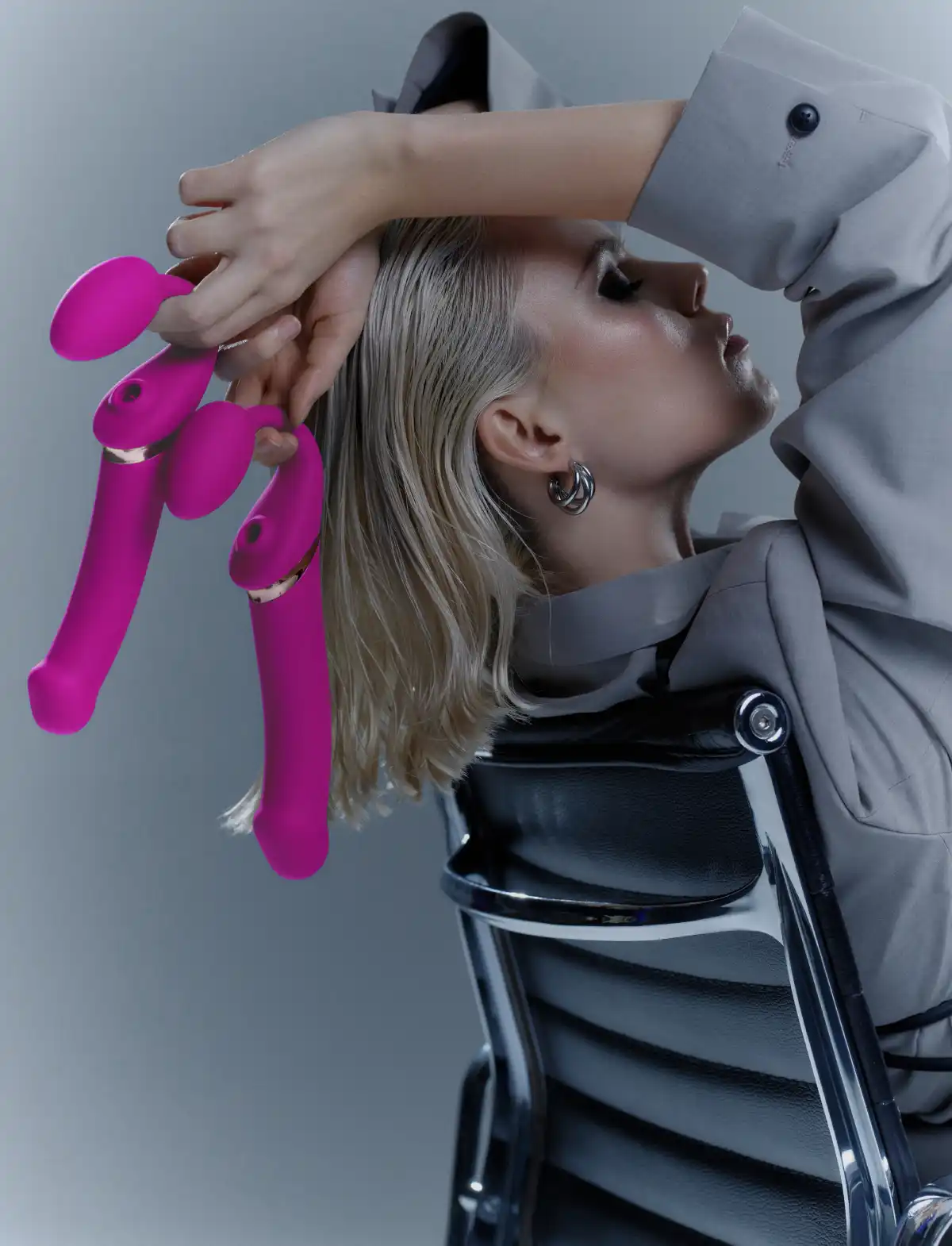 Strap-on Multi Orgasm Télécommandé 3 moteurs - Gode à moteur - Image 10